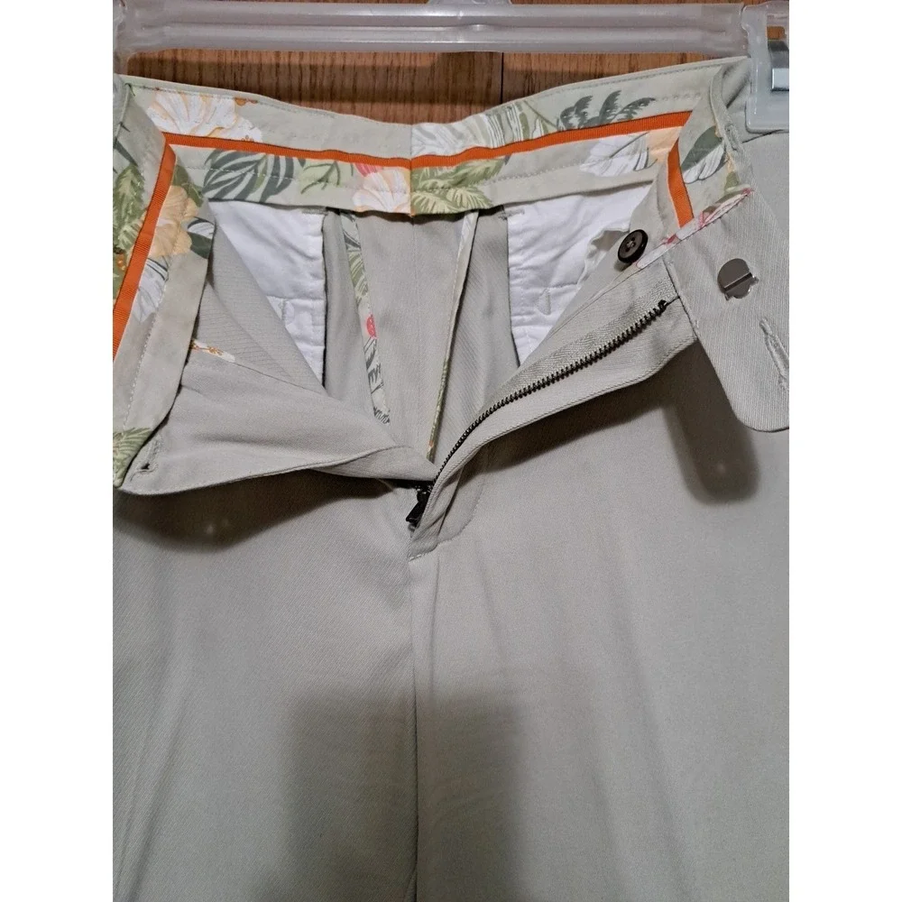 Tommy Bahama Men's Tan Silk Blend Trousers Pants 34x 30